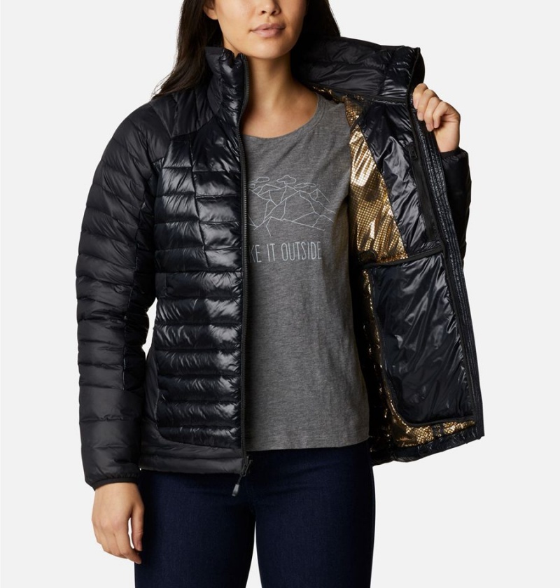 Black Women's Columbia Labyrinth Loop Insulated Puffer Jacket | CKARI-2370