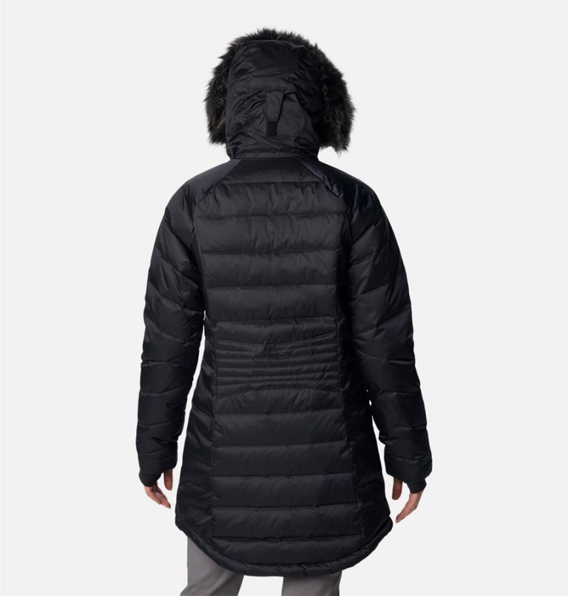 Black Women's Columbia Lay D III Mid Puffer Jacket | QYAKM-3207