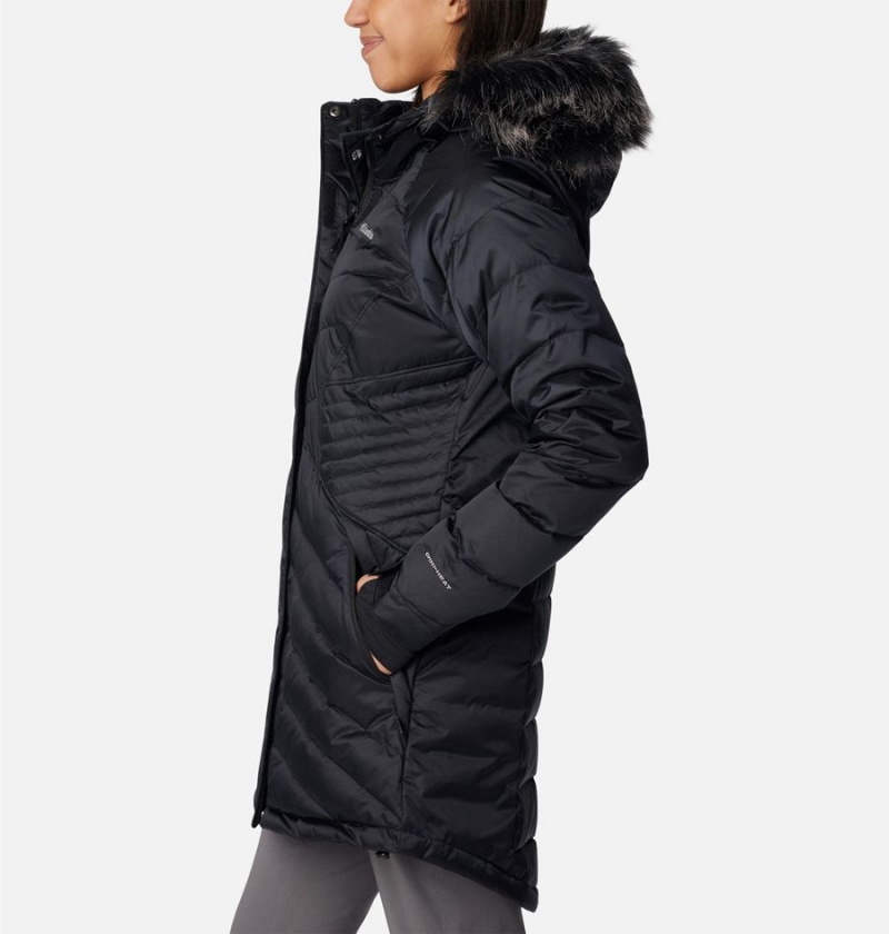 Black Women's Columbia Lay D III Mid Puffer Jacket | QYAKM-3207