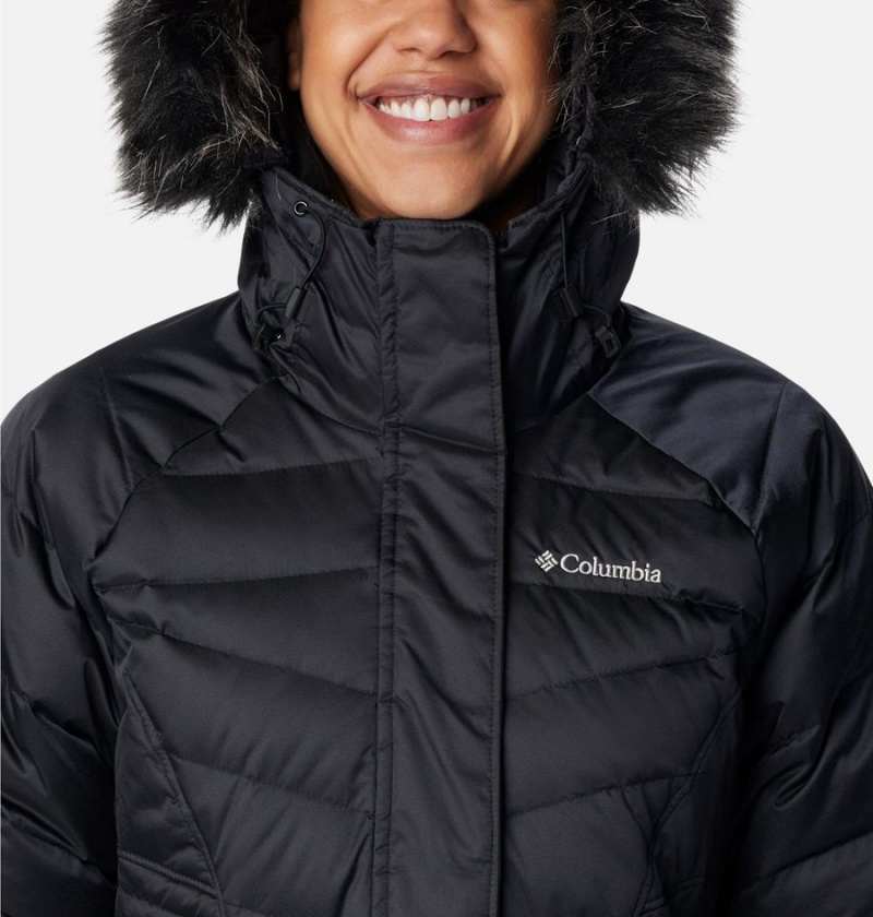 Black Women's Columbia Lay D III Mid Puffer Jacket | QYAKM-3207