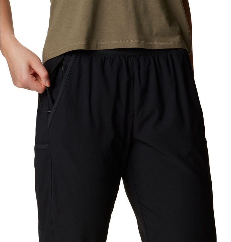 Black Women's Columbia Leslie Falls Joggers Pants | OHNUY-9810