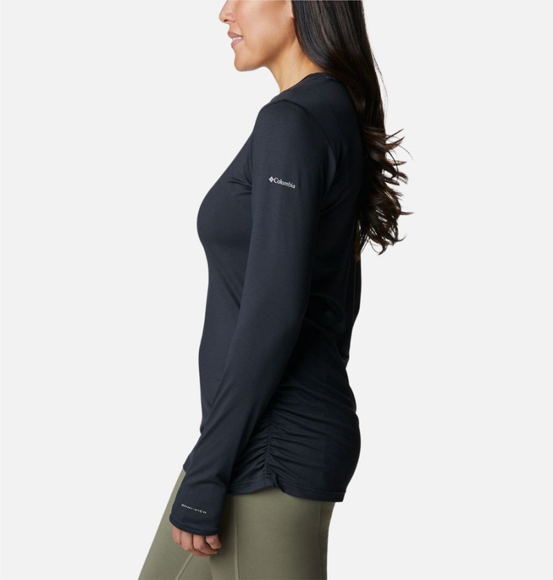 Black Women's Columbia Leslie Falls Long Sleeve T-Shirt | PMBQN-9351