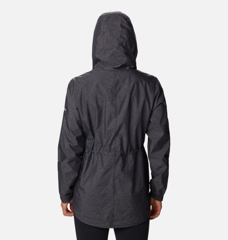 Black Women's Columbia Lillian Ridge Shell Rain Jacket | SKLBV-7842