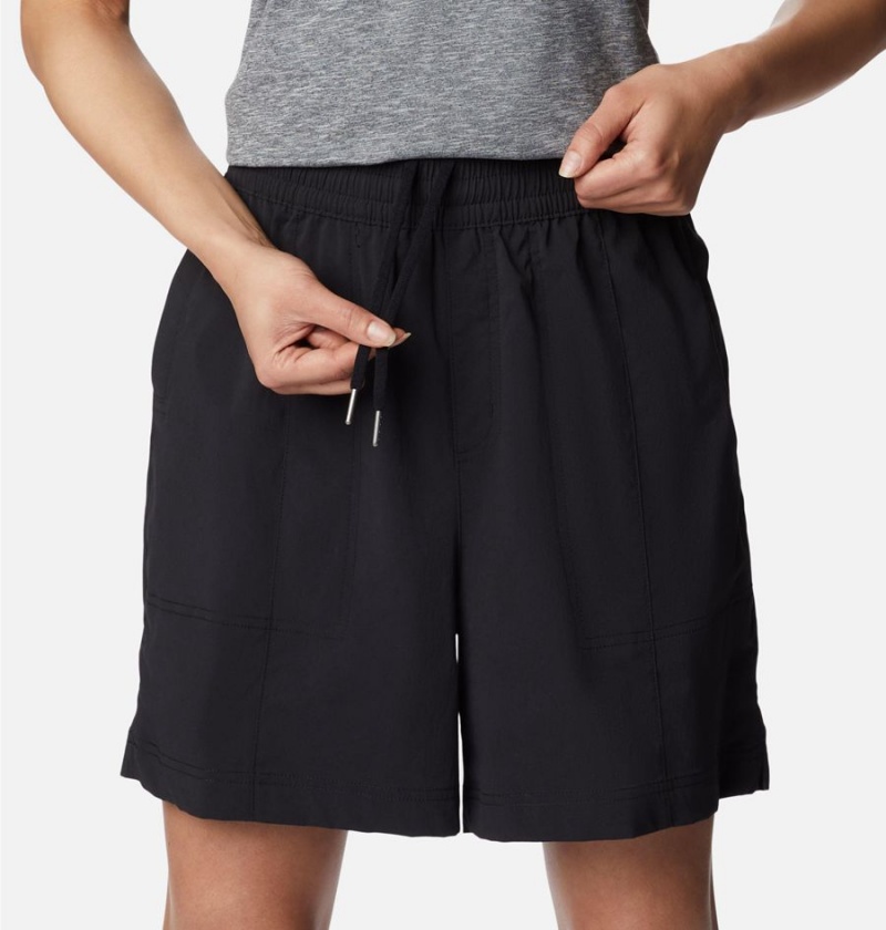 Black Women's Columbia Magnolia Springs Pull On Shorts | KGTFS-8501