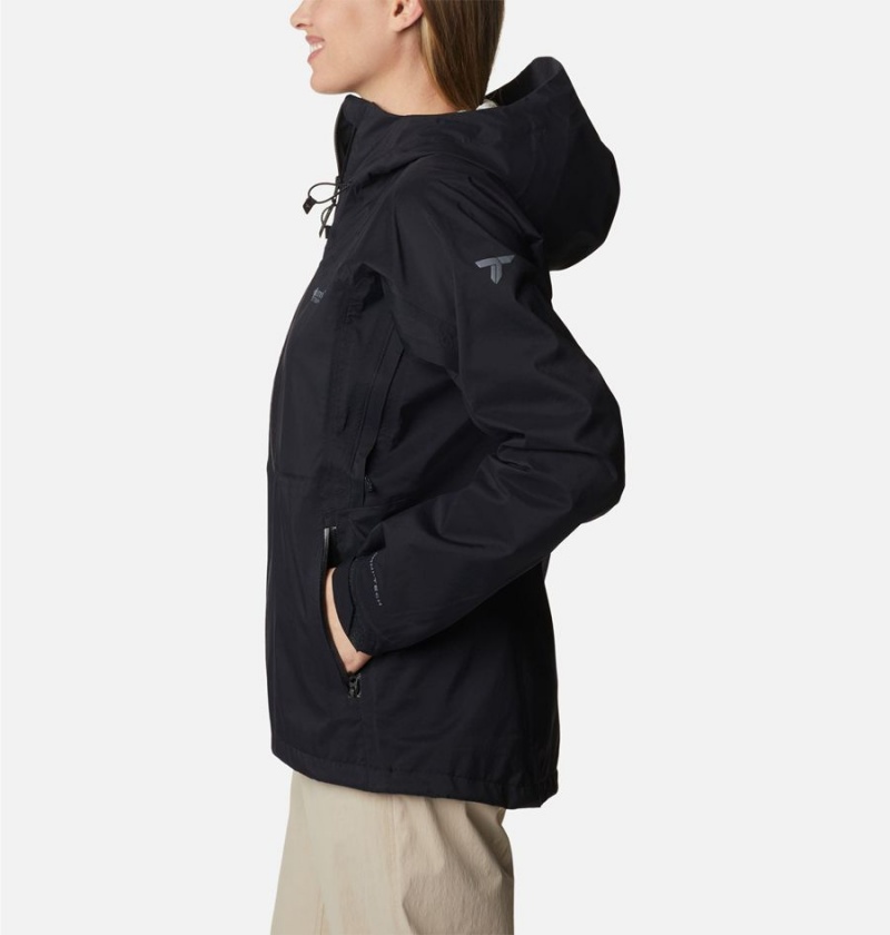 Black Women's Columbia Mazama Trail Shell Rain Jacket | KTBXN-5431