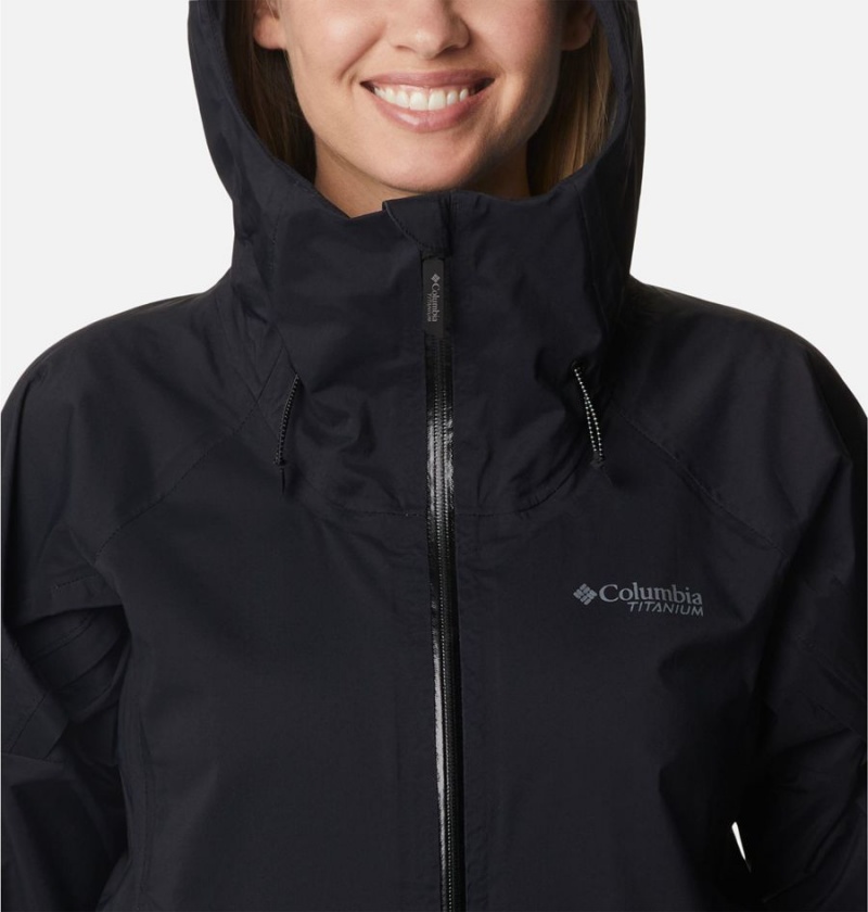 Black Women's Columbia Mazama Trail Shell Rain Jacket | KTBXN-5431