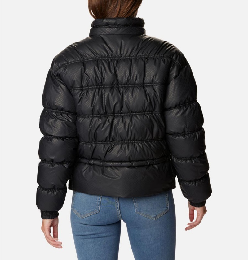 Black Women's Columbia Mineral Ridge Black Dot Puffer Jacket | XZRIL-6524