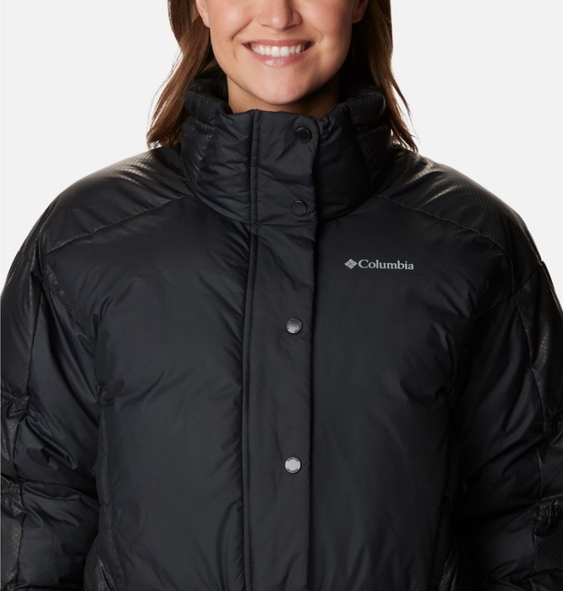 Black Women's Columbia Mineral Ridge Black Dot Puffer Jacket | XZRIL-6524