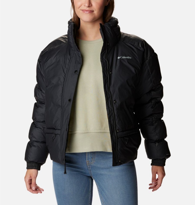 Black Women's Columbia Mineral Ridge Black Dot Puffer Jacket | XZRIL-6524