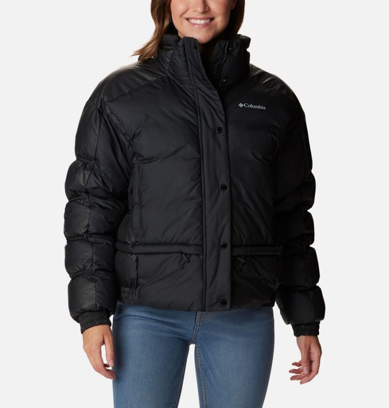 Black Women\'s Columbia Mineral Ridge Black Dot Puffer Jacket | XZRIL-6524