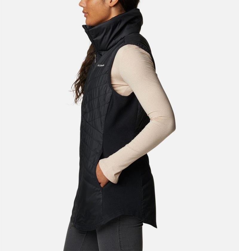 Black Women's Columbia Mix It Around Long Vest | RWLUY-9431