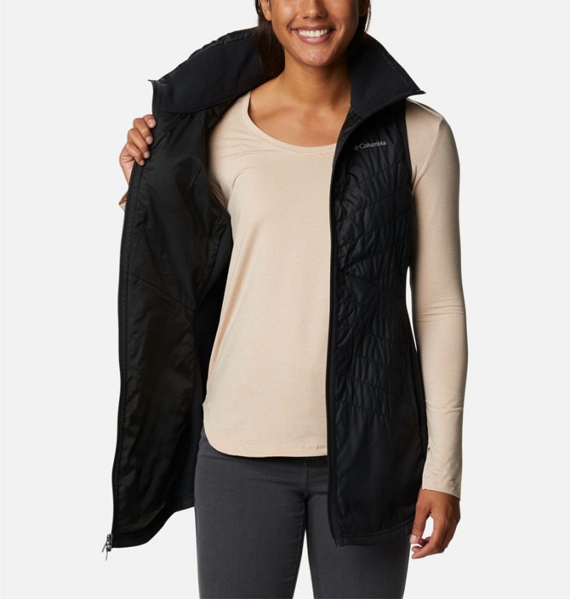 Black Women's Columbia Mix It Around Long Vest | RWLUY-9431