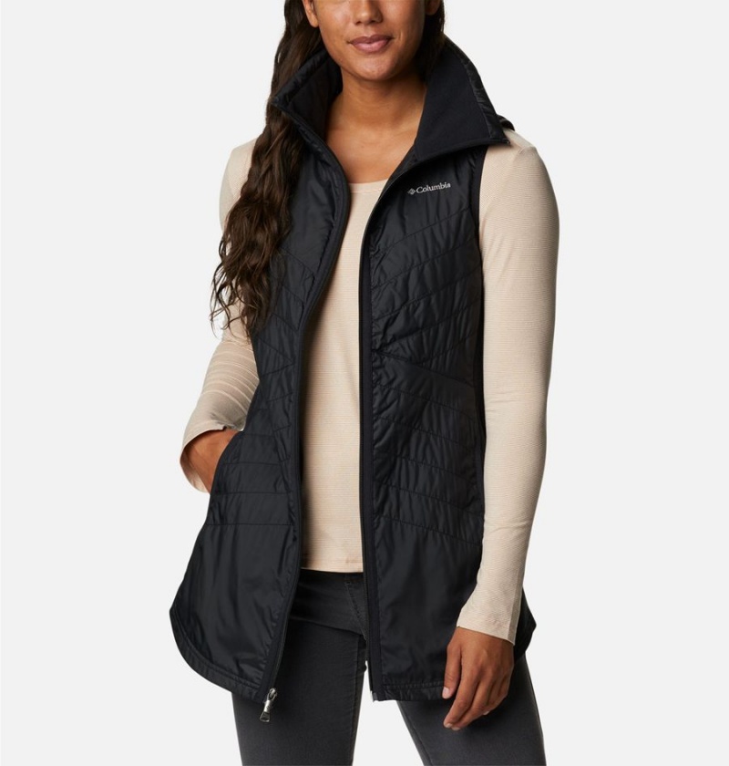 Black Women's Columbia Mix It Around Long Vest | RWLUY-9431