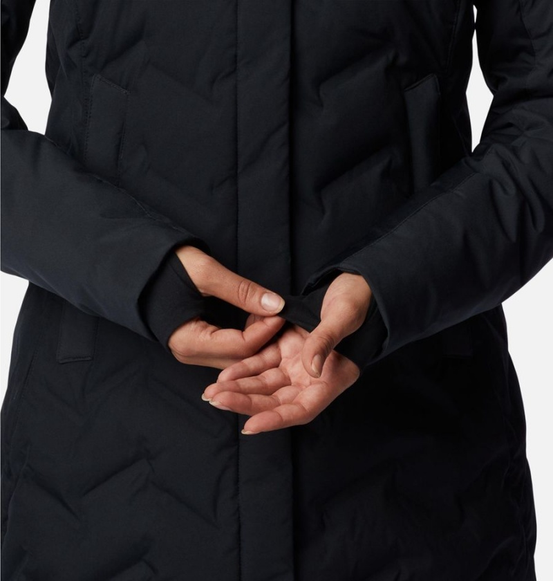 Black Women's Columbia Mountain Croo II Mid Down Coats | QNEFD-7485