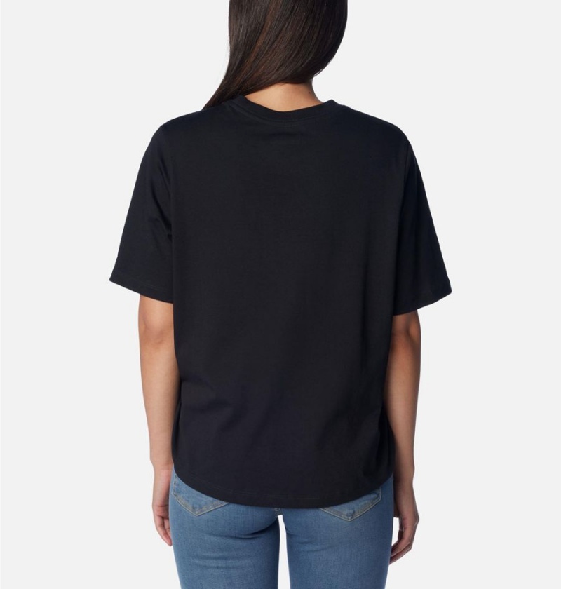 Black Women's Columbia North Cascades Relaxed T-Shirt | BJAKF-2390