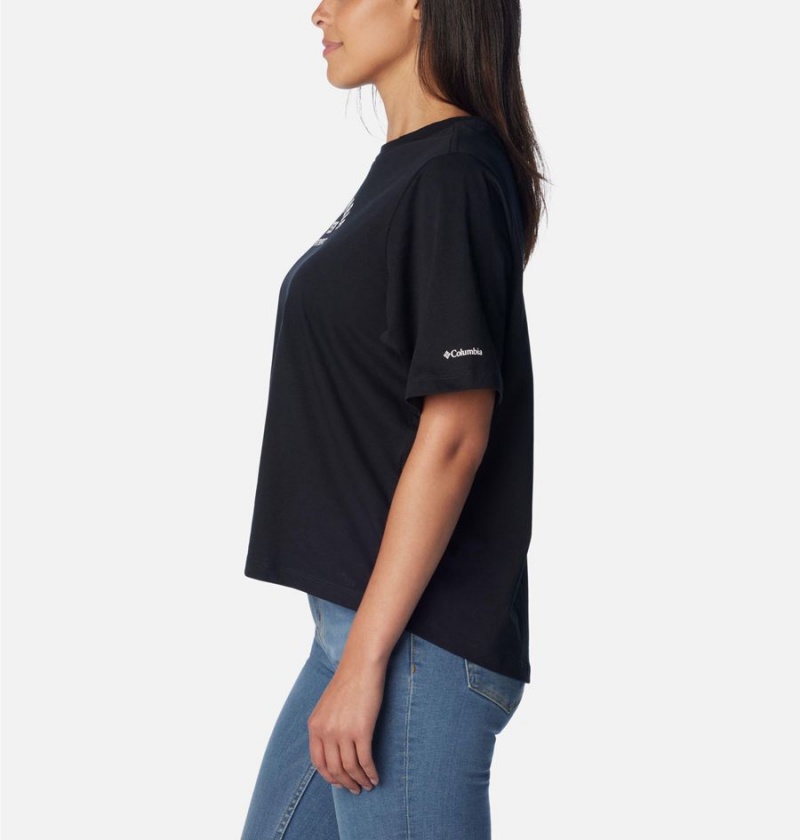 Black Women's Columbia North Cascades Relaxed T-Shirt | BJAKF-2390