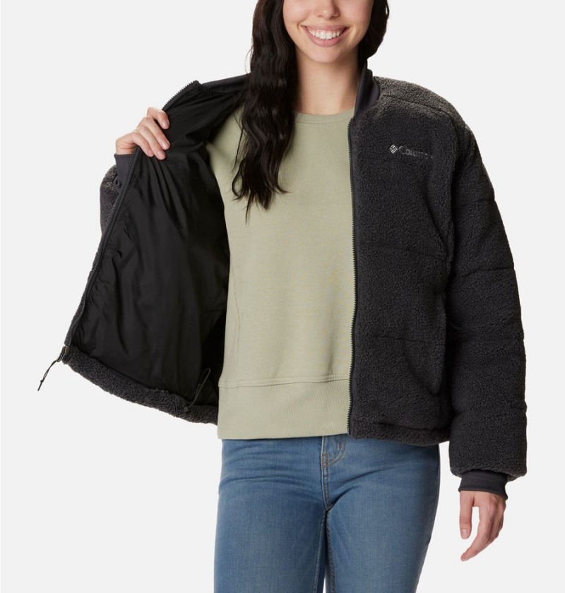 Black Women's Columbia Novelty Puffer Jacket | SVHEM-8490