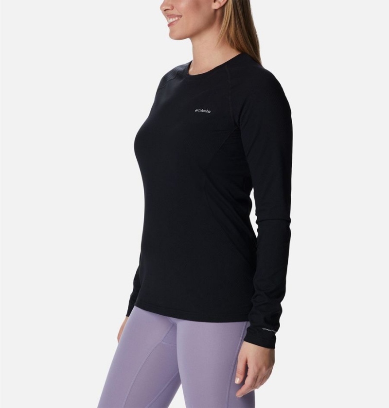 Black Women's Columbia Omni Heat Infinity Baselayer Crew T-Shirt | MKHNI-6127