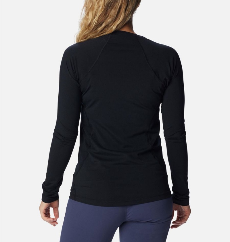 Black Women's Columbia Omni Heat Midweight Baselayer Crew T-Shirt | NRYPO-1069