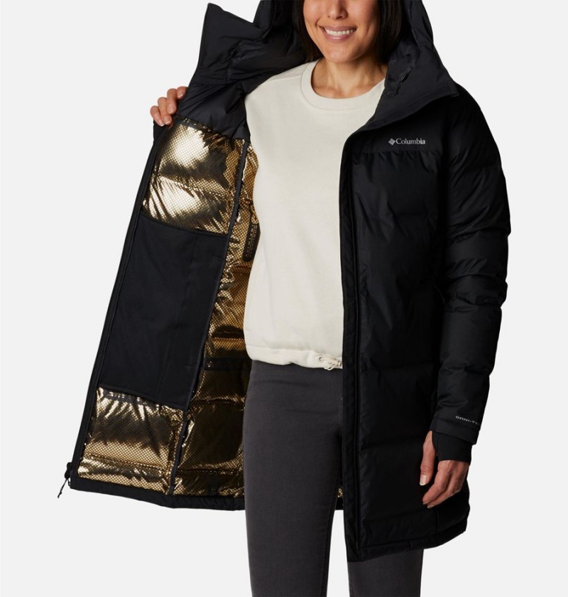 Black Women's Columbia Opal Hill Mid Puffer Jacket | UWOQL-3819