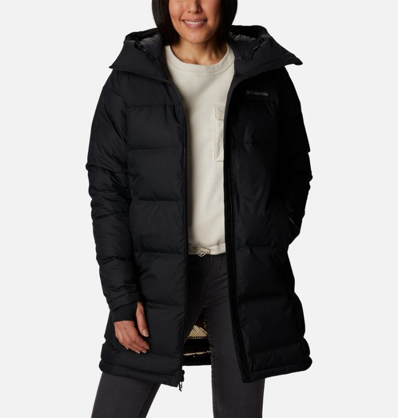 Black Women's Columbia Opal Hill Mid Puffer Jacket | UWOQL-3819