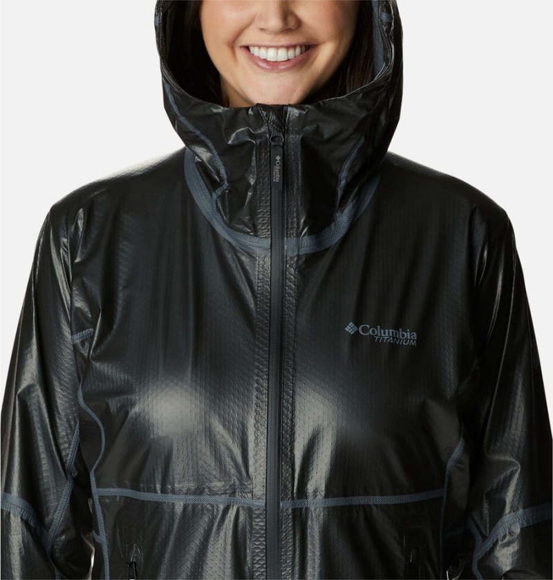 Black Women's Columbia OutDry Extreme Mesh Shell Rain Jacket | KVMCS-4693