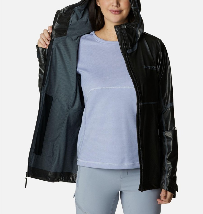 Black Women's Columbia OutDry Extreme Mesh Shell Rain Jacket | KVMCS-4693