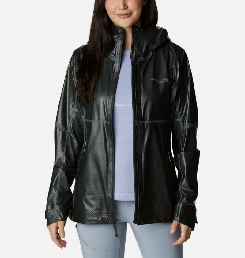 Black Women's Columbia OutDry Extreme Mesh Shell Rain Jacket | KVMCS-4693