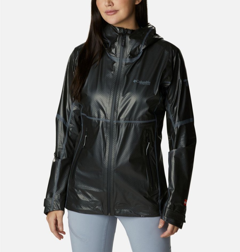 Black Women\'s Columbia OutDry Extreme Mesh Shell Rain Jacket | KVMCS-4693