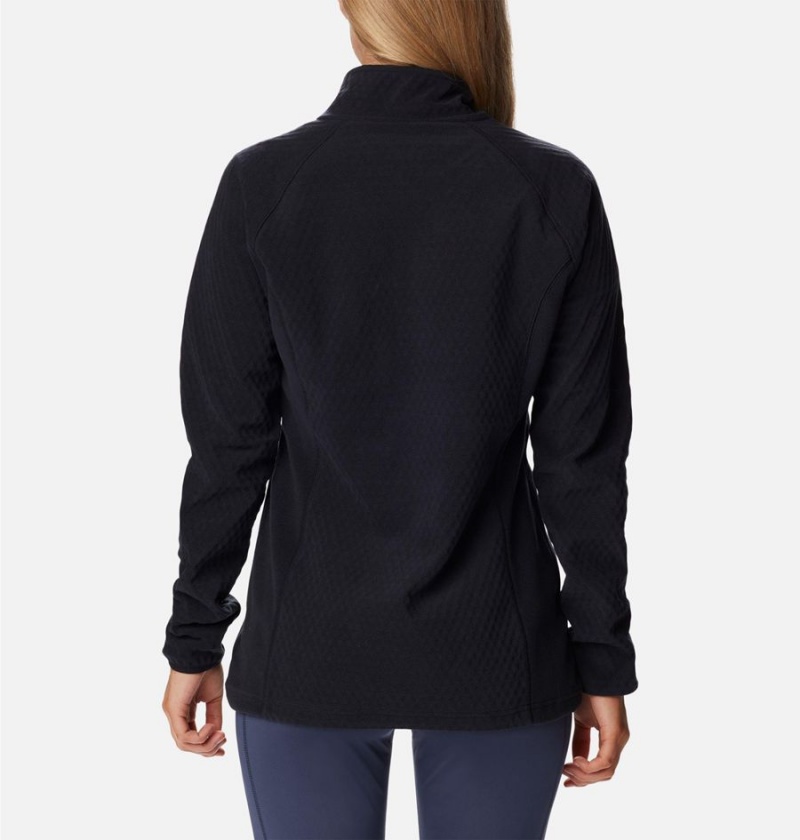 Black Women's Columbia Outdoor Tracks Half Zip Fleece Pullover | XFEOW-6387