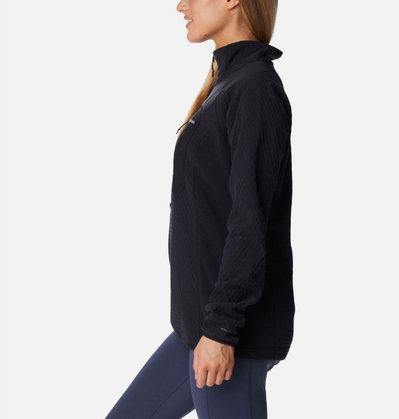 Black Women's Columbia Outdoor Tracks Half Zip Fleece Pullover | XFEOW-6387