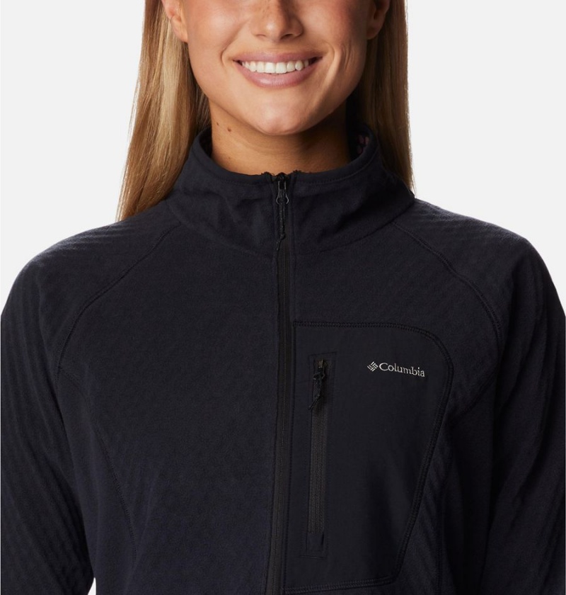 Black Women's Columbia Outdoor Tracks Half Zip Fleece Pullover | XFEOW-6387