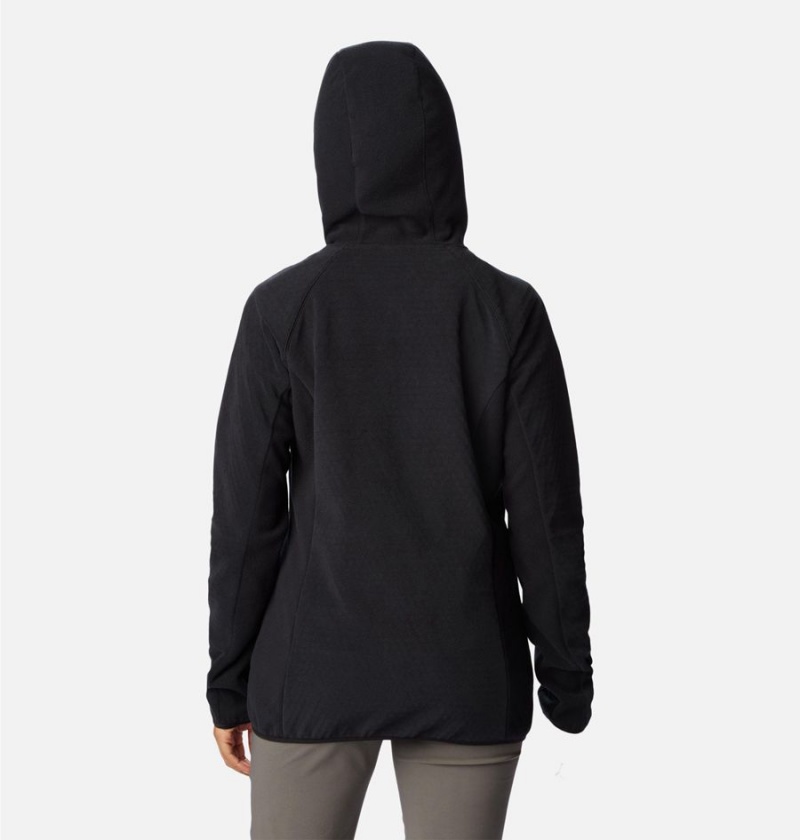 Black Women's Columbia Outdoor Tracks Hooded Full Zip Fleece Jacket | VXAGR-5189