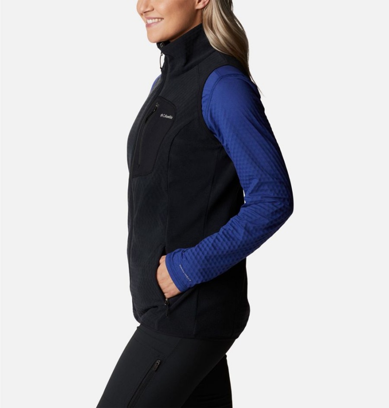 Black Women's Columbia Outdoor Tracks Vest | XARGD-7204