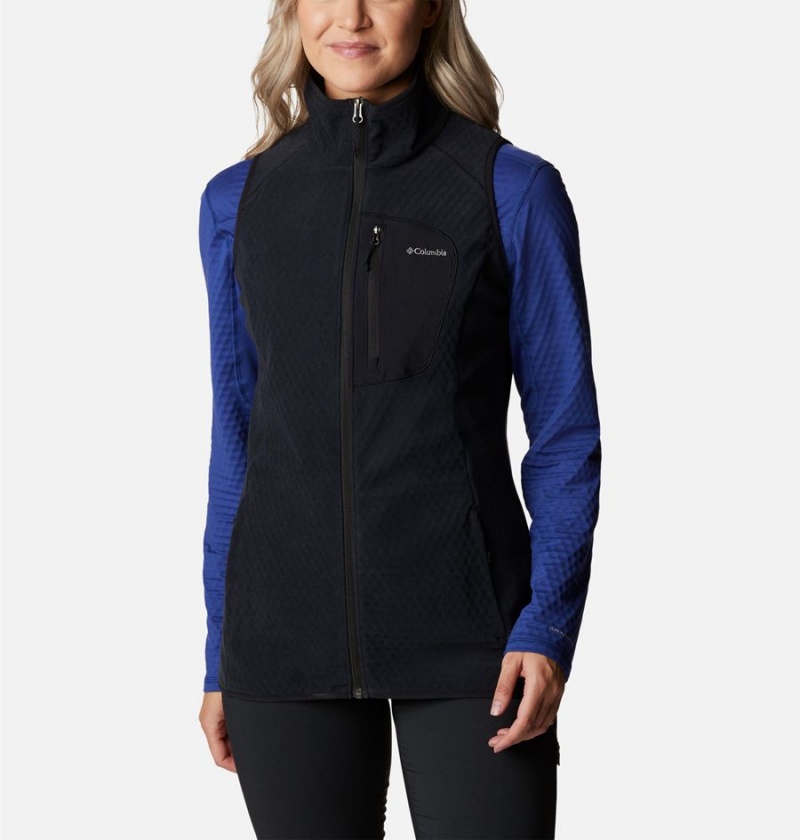 Black Women\'s Columbia Outdoor Tracks Vest | XARGD-7204