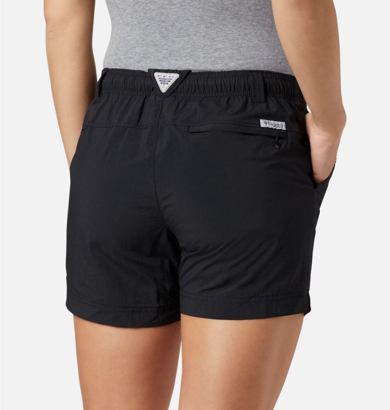 Black Women's Columbia PFG Backcast Water Shorts | VCXSA-3918