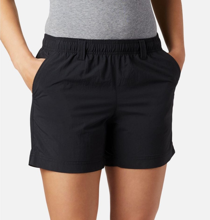 Black Women's Columbia PFG Backcast Water Shorts | VCXSA-3918