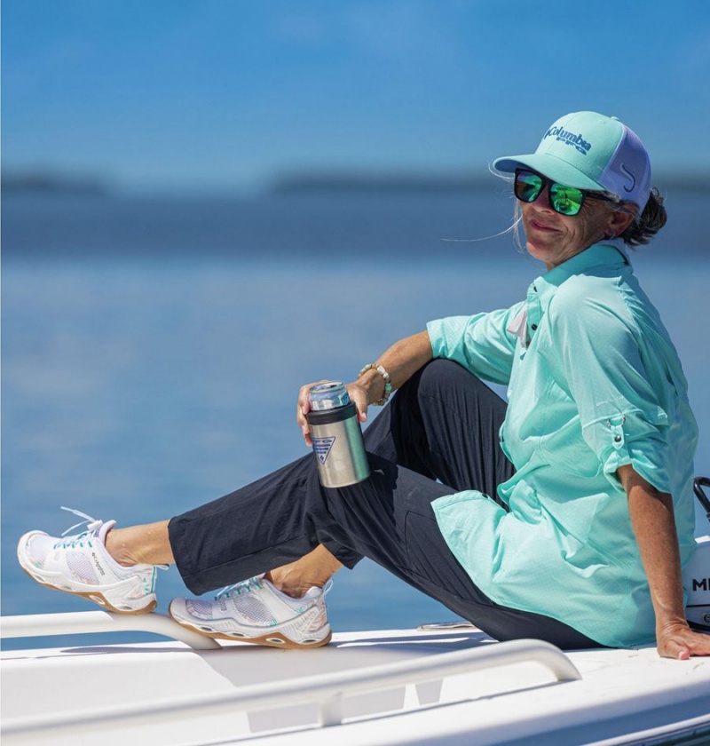 Black Women's Columbia PFG Cast and Release Stretch Pants | GNOFR-6531