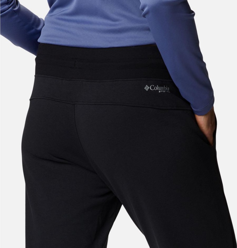 Black Women's Columbia PFG Slack Water French Terry Joggers Pants | NKILW-3204