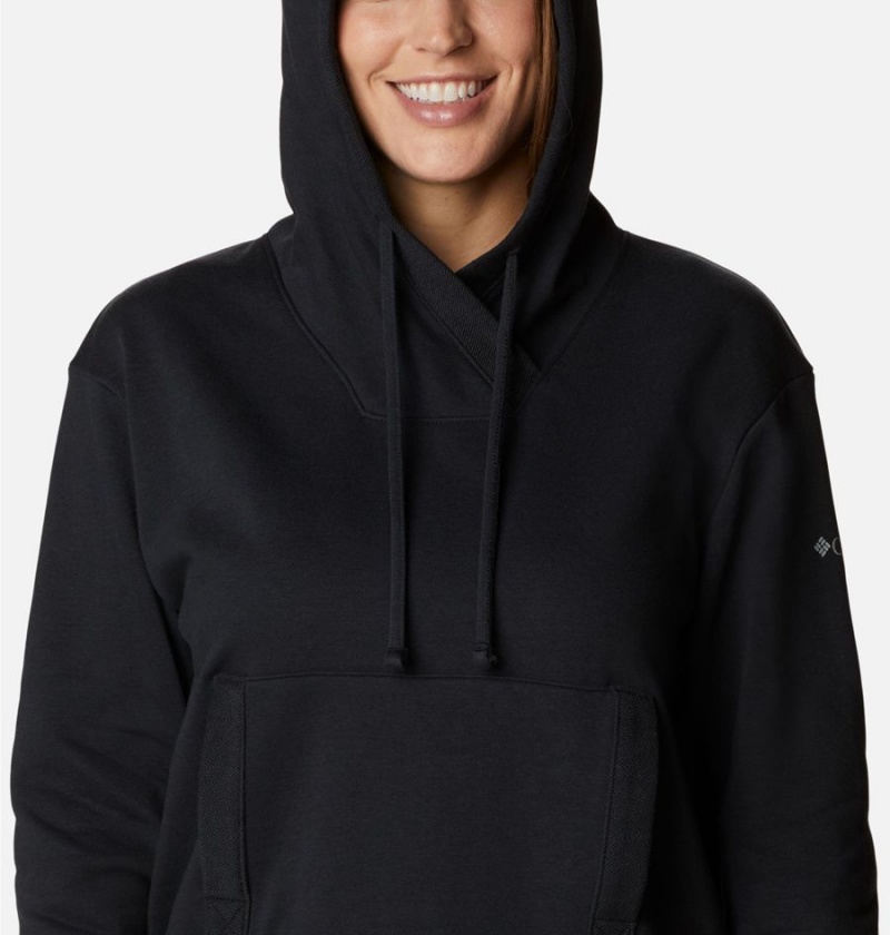 Black Women's Columbia PFG Slack Water French Terry Hoodie | SNXKH-8123