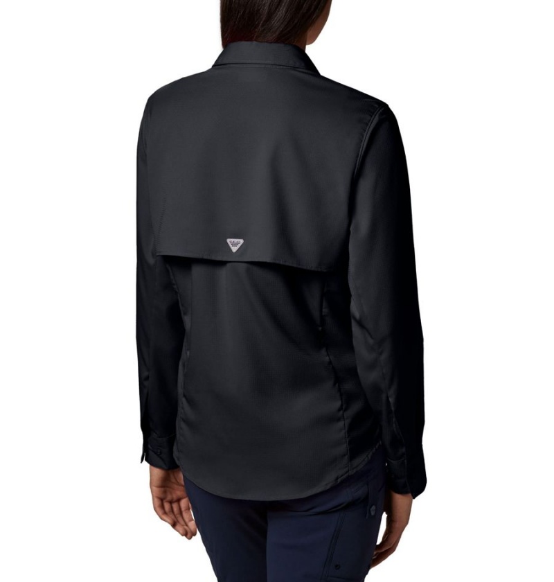 Black Women's Columbia PFG Tamiami II Long Sleeve Shirt | PJUIH-2947