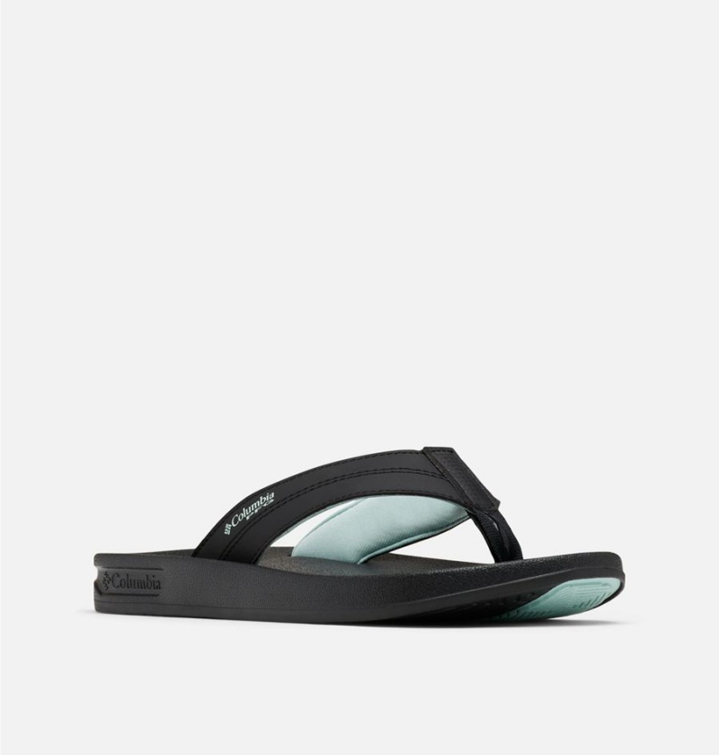 Black Women's Columbia PFG Tidal Ray Flip Flop Sandals | GWBNK-6834