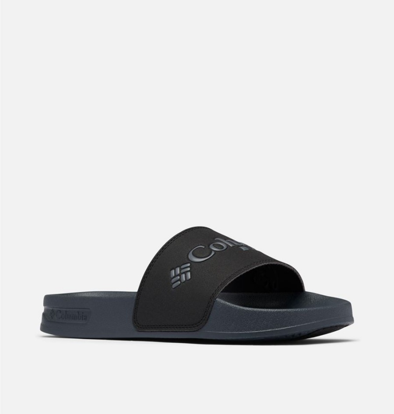 Black Women's Columbia PFG Tidal Ray Slide Sandals | QNVSG-3285