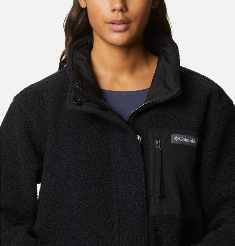 Black Women's Columbia Panorama Full Length Fleece Jacket | PSZDL-3908