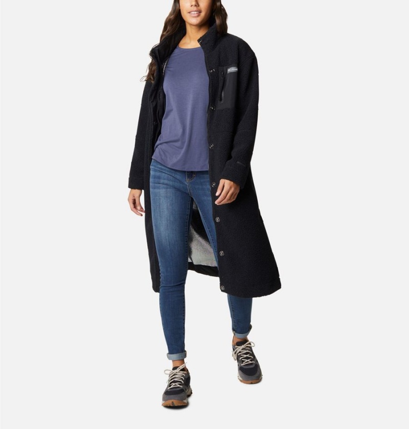 Black Women's Columbia Panorama Full Length Fleece Jacket | PSZDL-3908