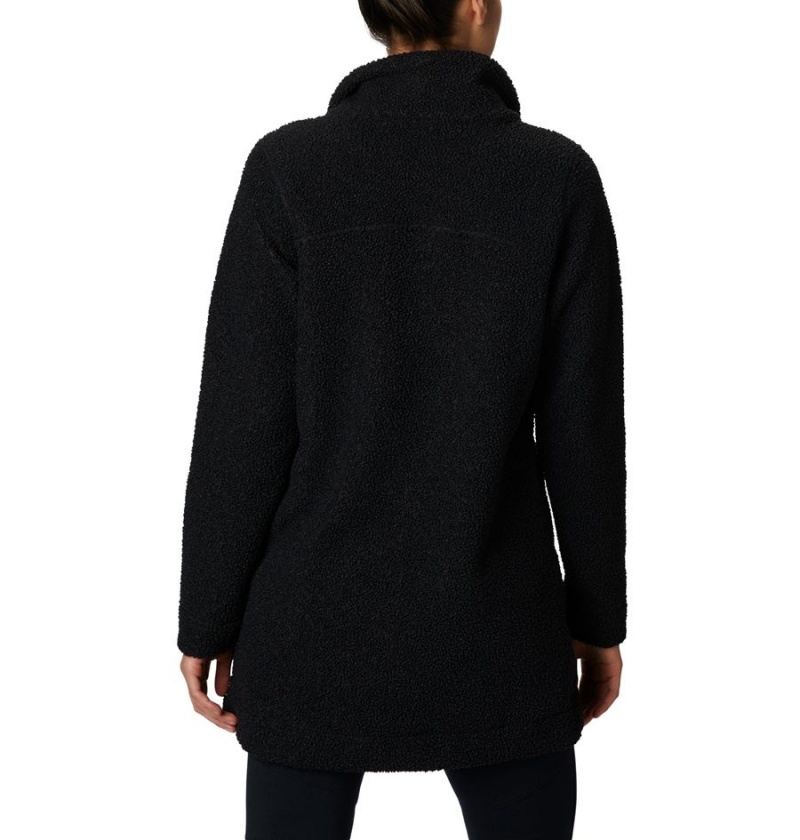 Black Women's Columbia Panorama Long Fleece Jacket | FPRBK-1536