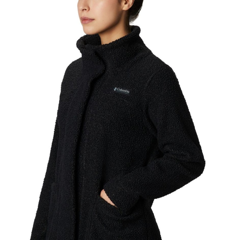 Black Women's Columbia Panorama Long Fleece Jacket | FPRBK-1536