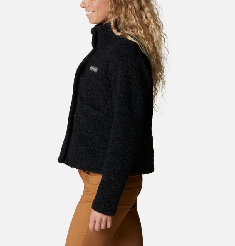 Black Women's Columbia Panorama Snap Fleece Jacket | UVMOS-2940