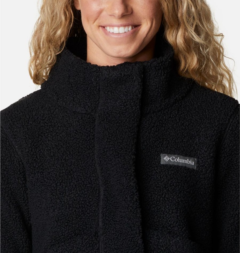 Black Women's Columbia Panorama Snap Fleece Jacket | UVMOS-2940