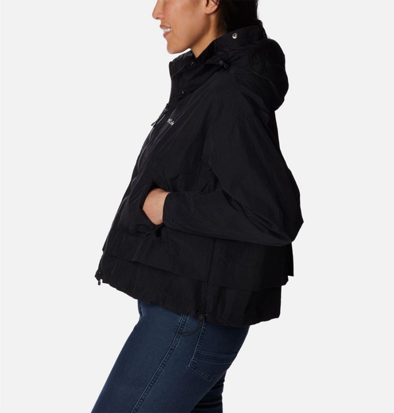 Black Women's Columbia Paracutie Windbreaker | GLNZK-1408